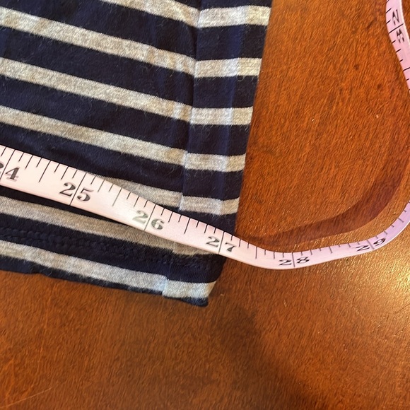 J crew small maxi skirt. Navy with heather gray stripes - Picture 4 of 6